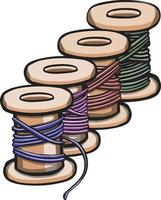 Spool of thread for sewing and needlework illustration vector