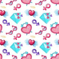 Pink seamless pattern for St Valentine Day vector