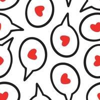 seamless pattern of thinking heart icon. Vector illustration