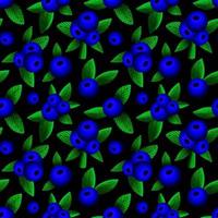 seamless pattern with blueberries vector
