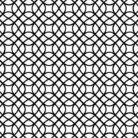 Black and white pattern with round and triangular elements vector