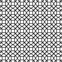 Black and white pattern with round and triangular elements vector