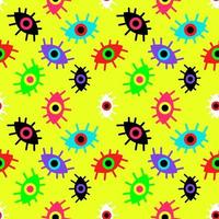 Bright pattern of abstract eyes. Vector