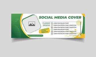 Social media cover template vector