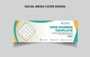 Social media cover template vector