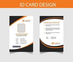 plantilla de diseño de tarjeta de identificación corporativa vector