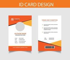 plantilla de diseño de tarjeta de identificación corporativa vector