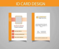 Id Card Design Template vector