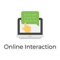 Trendy Online Interaction vector