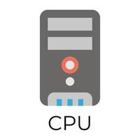 Trendy CPU Concepts vector