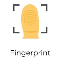 Trendy Fingerprint Scanner vector