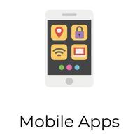 Trendy Mobile Applications vector
