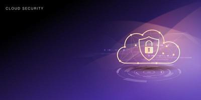 Abstract technology background protect system innovation. Cloud Security concept cybersecurity digital concept photo