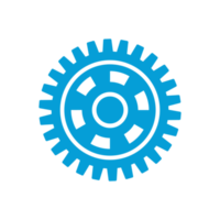 ícone da roda dentada. engrenagem da máquina para definir ideias para impulsionar os negócios por meio da inovação. png