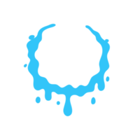 splashing water circle text frame For decorating Songkran festival posters. png