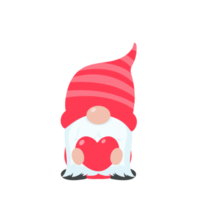 gnome de noël. un petit gnome coiffé d'un bonnet de laine rouge. fêter noël png