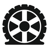 Auto tire icon, simple style. vector