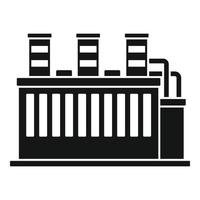 Oil refinery plant icon, simple style vector