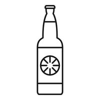 Lemon soda drink icon, outline style vector