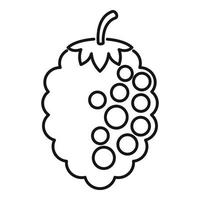 icono de serbal blackberry, estilo de esquema vector