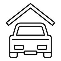 Rent car icon, outline style vector