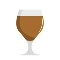 Glass beer icon, flat style. vector