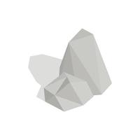 icono de piedras, estilo 3d isométrico vector