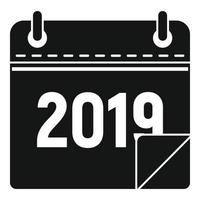 icono de calendario, estilo simple vector