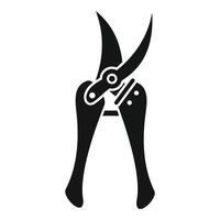 Garden secateurs icon, simple style vector