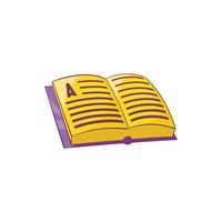 Address book icon in cartoon style vector