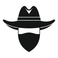 icono de vaquero del desierto, estilo simple vector