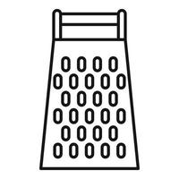 Old grater icon, outline style vector