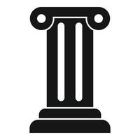 icono de columna de justicia, estilo simple vector