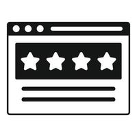 Web page content icon, simple style vector