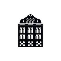 icono de construcción de mezquita, estilo simple vector