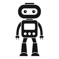 icono de robot electrónico, estilo simple vector
