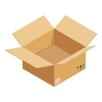 Empty box icon, isometric style vector