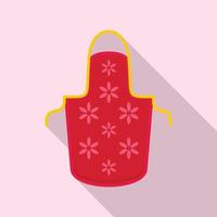 Flower apron icon, flat style vector