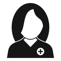 Pharmacist nurse icon, simple style vector