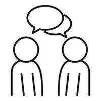 Recruiter conversation icon, outline style vector