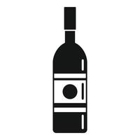 Bar wine bottle icon, simple style vector