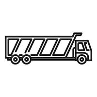 Tipper hopper icon, outline style vector
