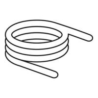 Spiral spring icon, outline style vector