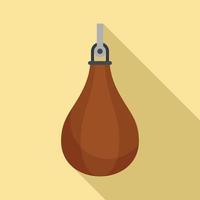 Punching bag icon, flat style vector