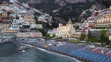 positano antenne visie in de amalfi kust, Italië video