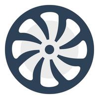 Computer fan icon, flat style vector