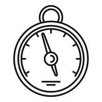 Home barometer icon, outline style vector