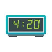 Digital alarm clock icon, flat style vector