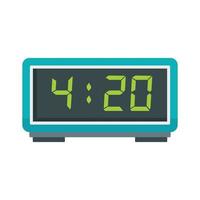 Digital alarm clock icon, flat style vector