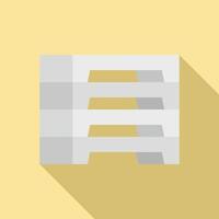 Concrete blocks icon, flat style vector